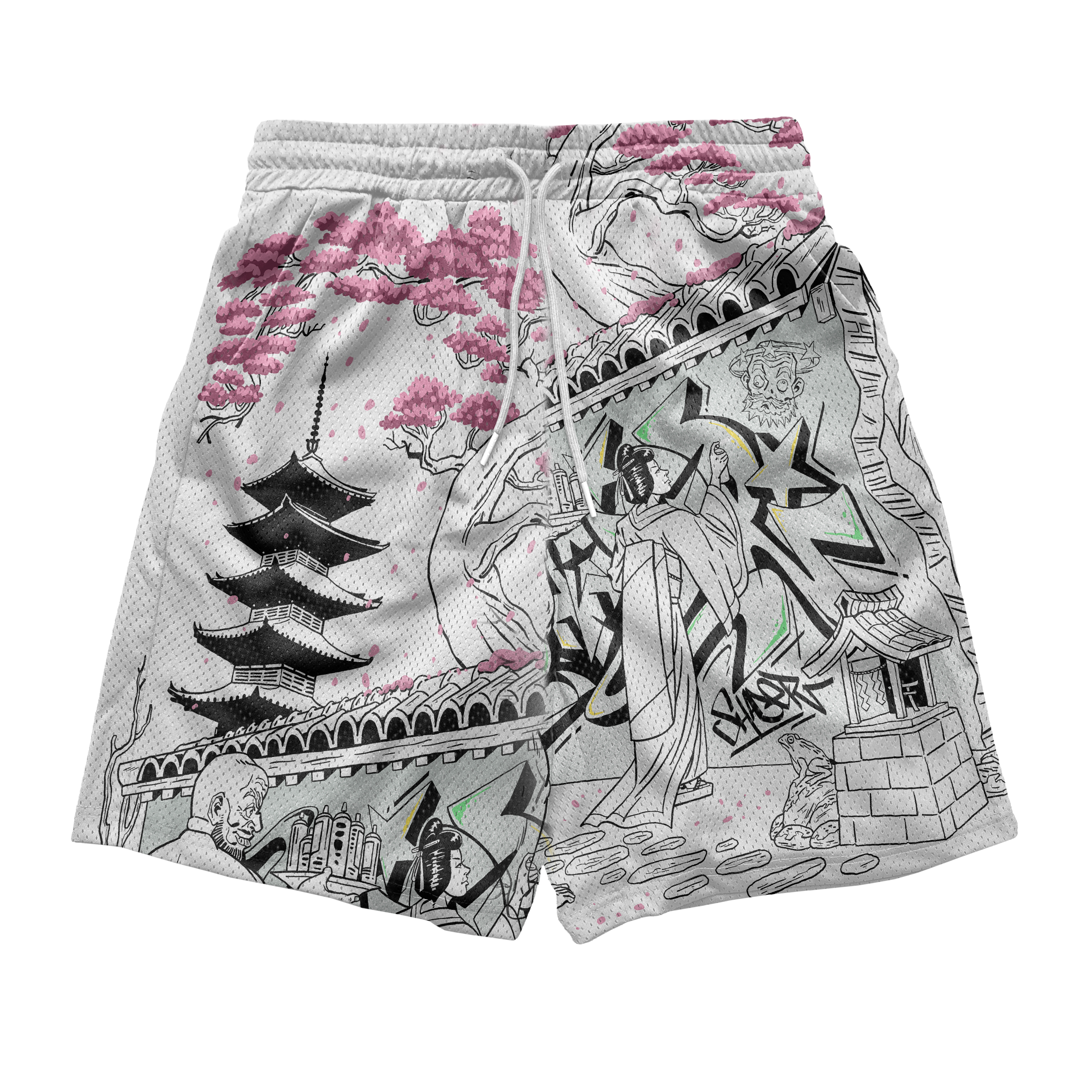 White Geisha Shorts